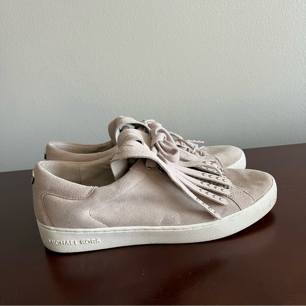 MICHAEL KORS Womens Flat Shoes City Sneaker’s Genuine Suede Leather Size‎ 8.5